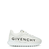 Givenchy Runner White Logo Leather Sneakers In White