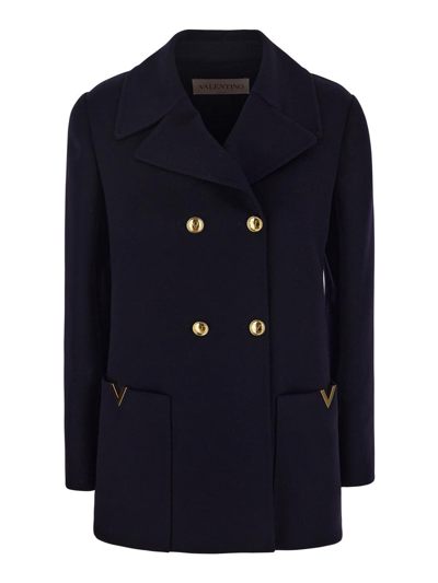 Valentino Navy Blue Caban Coat