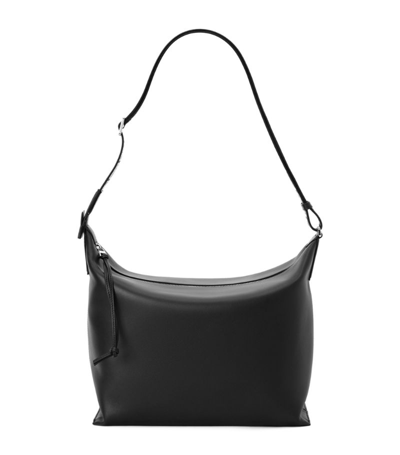 Loewe Leather Cubi Cross-body Bag In Dark Grey