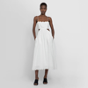 Zimmermann Jude Linen Midi Dress In White