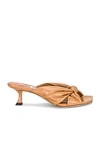 Jimmy Choo Avenue Crisscross Knot Slide Sandals In Caramel
