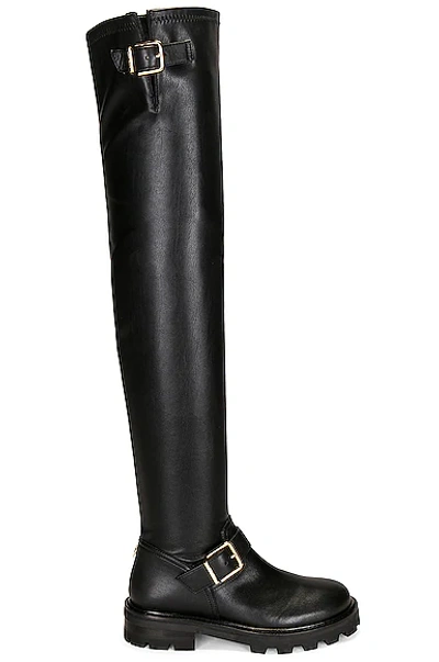 Jimmy Choo Biker Ii Over The Knee Boot In Black