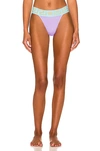 Versace Greca Border Thong In Liatris Splash