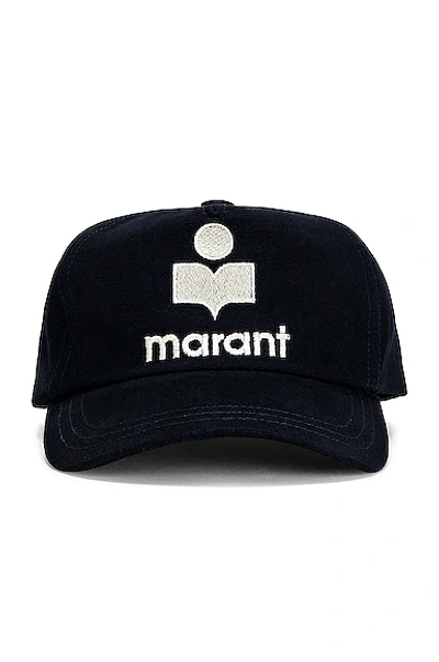 Isabel Marant Tyron Logo Embroidered Cotton Cap In Blue