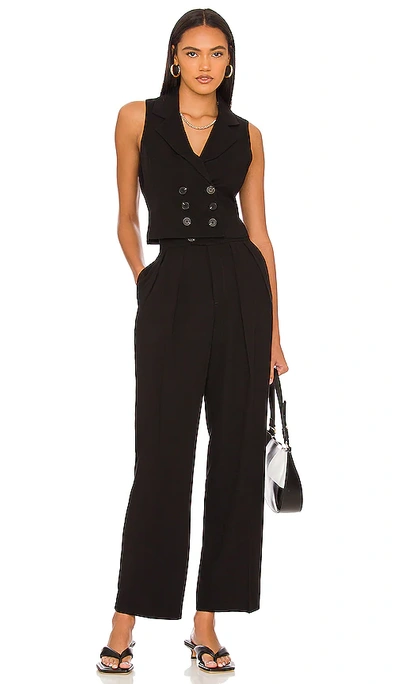 Free People Gabbie Spring Tux Two-piece Suit In Black