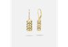 Coach Quilted Signature Drop Earrings In Gold/black