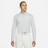 Nike Men's Dri-fit Victory Long-sleeve Golf Polo In Grey