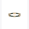 Tory Burch Serif-t Single Wrap Bracelet In Tory Gold/pine Tree