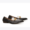 Tory Burch Jessa Pointy-toe Loafer In New Ivory / Perfect Black