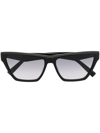 Saint Laurent Square-frame Sunglasses In Schwarz