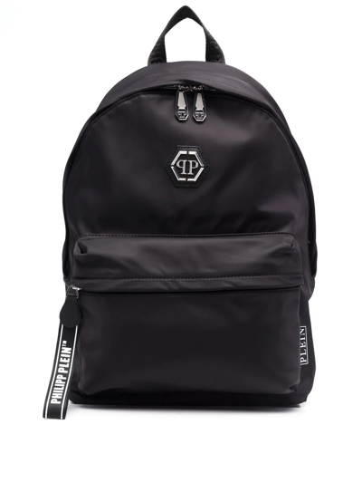 Philipp Plein Logo-plaque Backpack In Schwarz