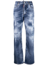 DSQUARED2 HIGH-WAISTED TIE-DYE JEANS