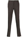 Pt Torino Tailored-cut Tapered Trousers In Braun