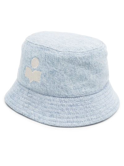 Isabel Marant Hailey Logo-embroidered Hat In Blue