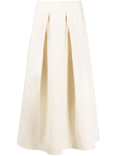 Uma Wang High-waisted A-line Skirt In Off White