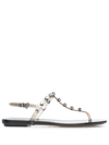 SERGIO ROSSI JELLY CRYSTAL-EMBELLISHED SANDALS
