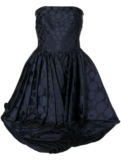 Isabel Sanchis Polka-dot Dictionary Dress In Blue