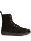 Giuseppe Zanotti Bassline Suede Cargo Boots In Black