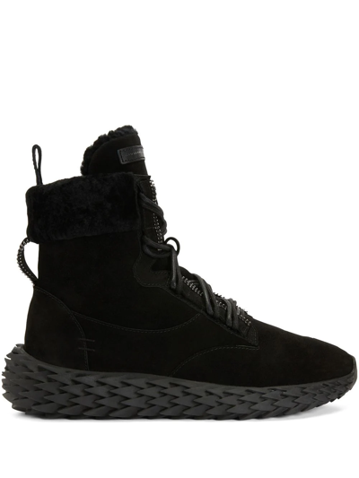 Giuseppe Zanotti Urchin High-top Sneaker Boots In Black
