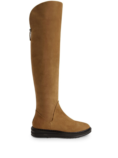 Giuseppe Zanotti Malakhie Suede Boots In Brown