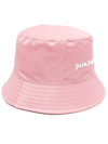 Palm Angels Classic Logo-embroidered Woven Bucket Hat In Rosa