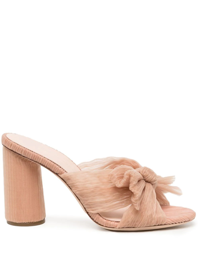 Loeffler Randall Penny Pleated Knot Mule In Pink