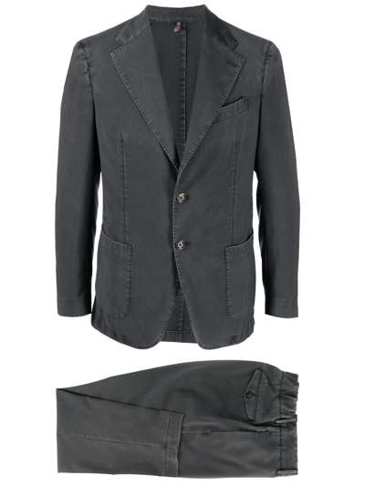 Dell'oglio Single-breasted Wool Suit In Grau