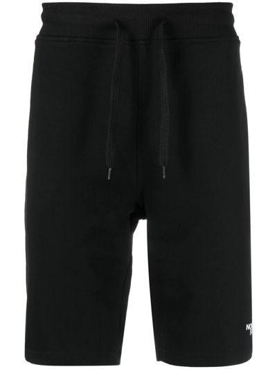 The North Face Embroidered-logo Knee-length Shorts In Black