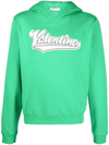 VALENTINO EMBROIDERED LOGO-PATCH HOODIE