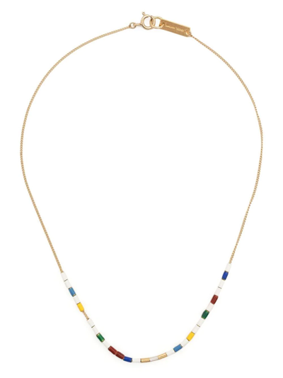 Isabel Marant Resin Bead Detail Necklace In Gold