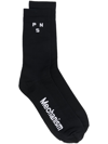 Pas Normal Studios 'mechanism' Logo-intarsia Socks In Schwarz