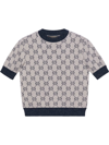 GUCCI GG-MOTIF LAMÉ KNITTED TOP