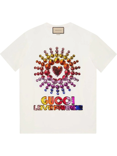 Gucci Love Parade T恤 In White
