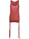 Stella Mccartney Sequin-embellished Knit Tank Top In Rot