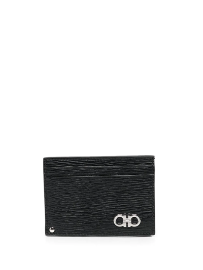 Ferragamo Gancini-embellished Cardholder In Schwarz