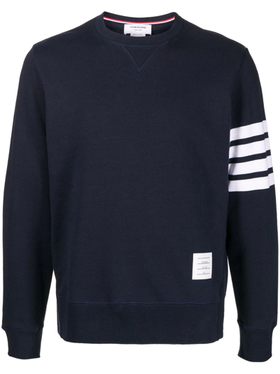 Thom Browne Classic 4-bar Sweatshirt In Blue