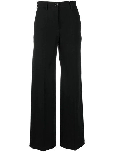 Mm6 Maison Margiela Mm6 Women  Long Straight Tailored Trousers In Black