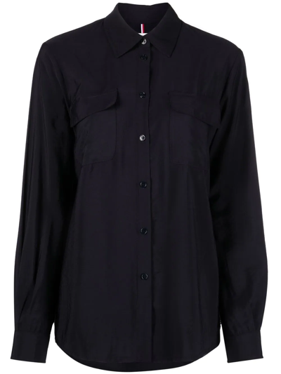 Tommy Hilfiger Long-sleeved Buttoned-up Shirt In Blau