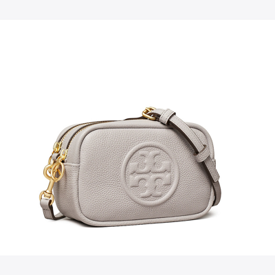 Tory Burch Perry Bombé Mini Bag In Bay Gray