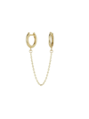 Saks Fifth Avenue Women's 14k Yellow Gold Double Piercing Huggie Earring In Yellow Gold