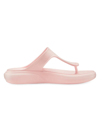 Stuart Weitzman Stuflex Sandals Womens Us 8 Rosewater Slip On Wedge Thong Khd574 In Pink