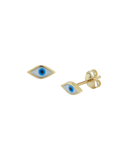 Saks Fifth Avenue Women's 14k Yellow Gold & Mother-of-pearl Stud Earrings