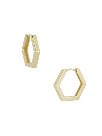 Saks Fifth Avenue Women's 14k Yellow Gold Pentagon-shaped Huggie Earrings