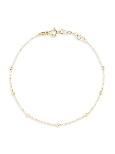 Saks Fifth Avenue Women's 14k Yellow Gold Ball Chain Station Bracelet