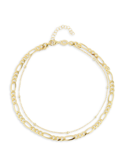 Chloe & Madison Women's 14k Goldplated Sterling Silver Chain Anklet