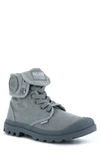 Palladium 'baggy' Canvas Boot In Titanium,high Rise