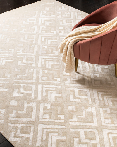 Polo Ralph Lauren Deco Bas Hand-knotted Rug, 10' X 14' In Oyster