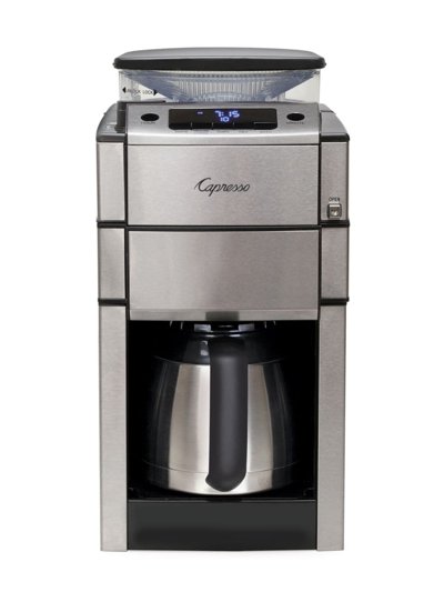 Capresso Pro Plus Thermal Coffee Maker And Grinder In Stainless Steel