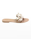 Kate Spade Women's Jaylee Floral Appliqué Jelly Slides In Peach Shake/cream