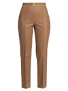 Moncler Wool Slim-fit Trousers In Tan